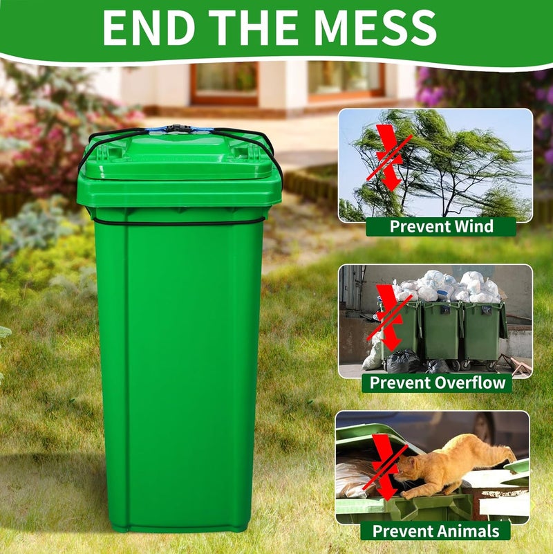 Foxmox Trash Can Locks for Animals - 1PCS Garbage Can Lid Locks with Heavy Duty Bungee for Raccoons proof,Bears proof and Wind-Resistant for 40-50 Gallon Cans - Image 5